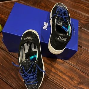 P448 Black Glitter Sneakers